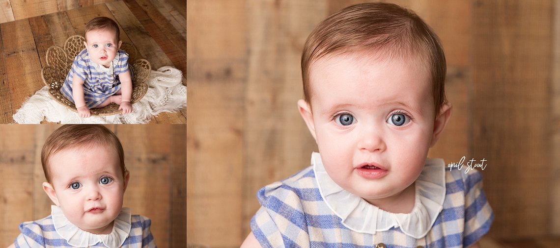 april stout photography six month old baby girl milestone session